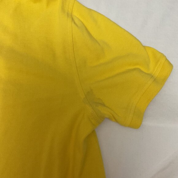 Tommy Hilfiger Mens Yellow Polo Shirt Size L Cotton Blend Short Sleeve Classic F - Picture 7 of 7